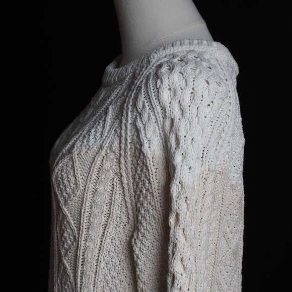 L.L. Bean Signature | Fisherman's Tunic Sweater Cable Knit - Picture 4 of 7